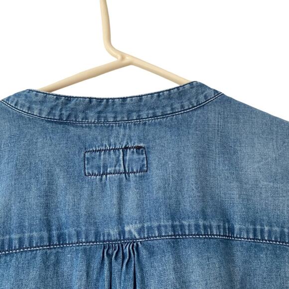 Current Elliott The Pintuck Cotton Denim Shirtdress size 3 Large - Picture 6 of 9